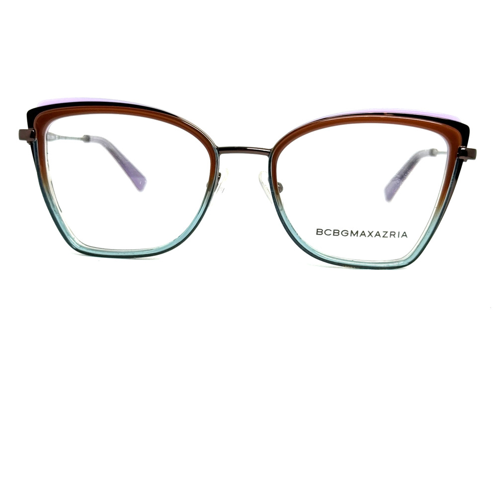 BCBGMAXAZRIA Eyeglasses Frames Full Rim Chestnut Blue Fade 20596
